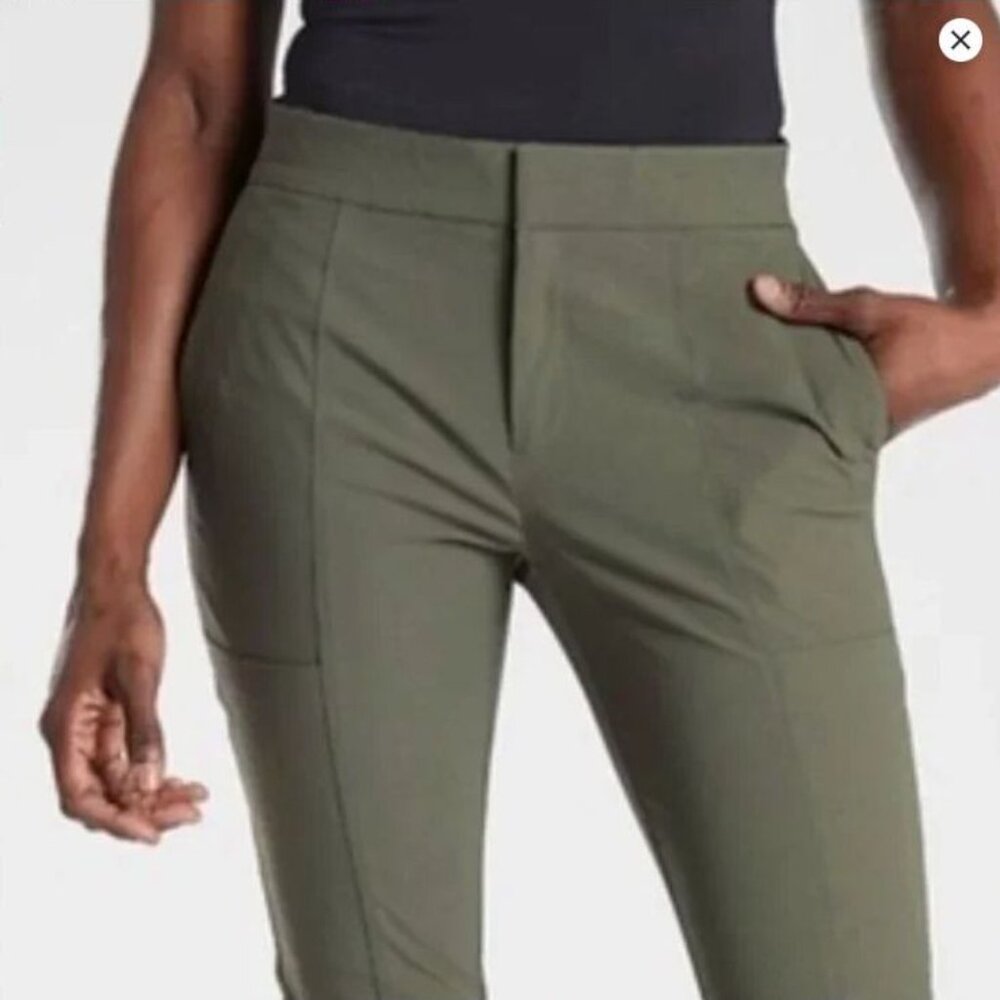 ATHLETA Wander Stash Skinny Pant Olive Green Size 4 - Picture 7 of 13